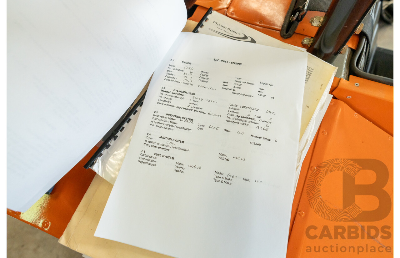 01/1978 Lotus Seven Mk4 (Steel Brothers New Zealand) 2d Roadster Red 1.6L - CAMS Logbooked