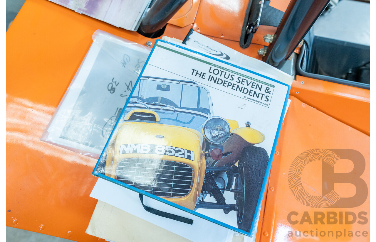 01/1978 Lotus Seven Mk4 (Steel Brothers New Zealand) 2d Roadster Red 1.6L - CAMS Logbooked