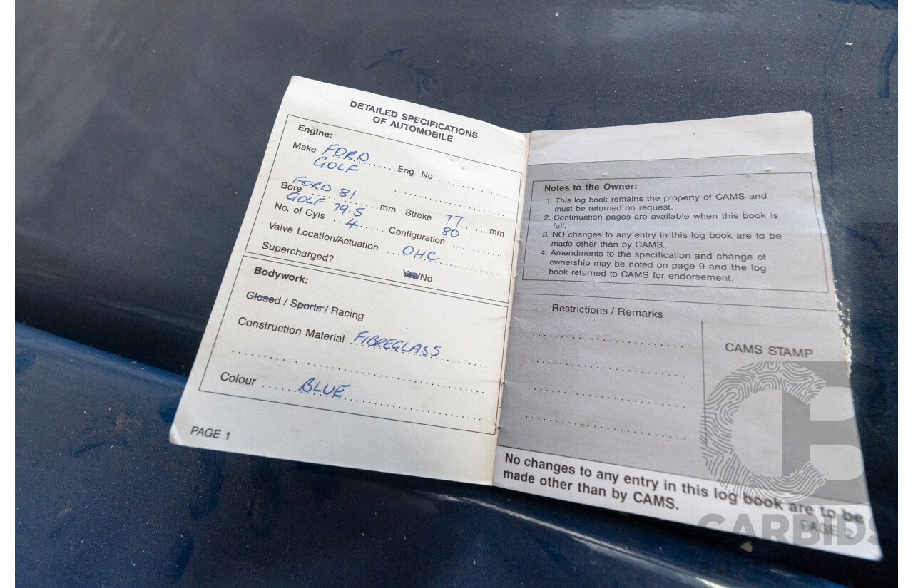 Circa 1984 Wren F2-1 Racing Car Yellow 1.6L - CAMS Logbooked