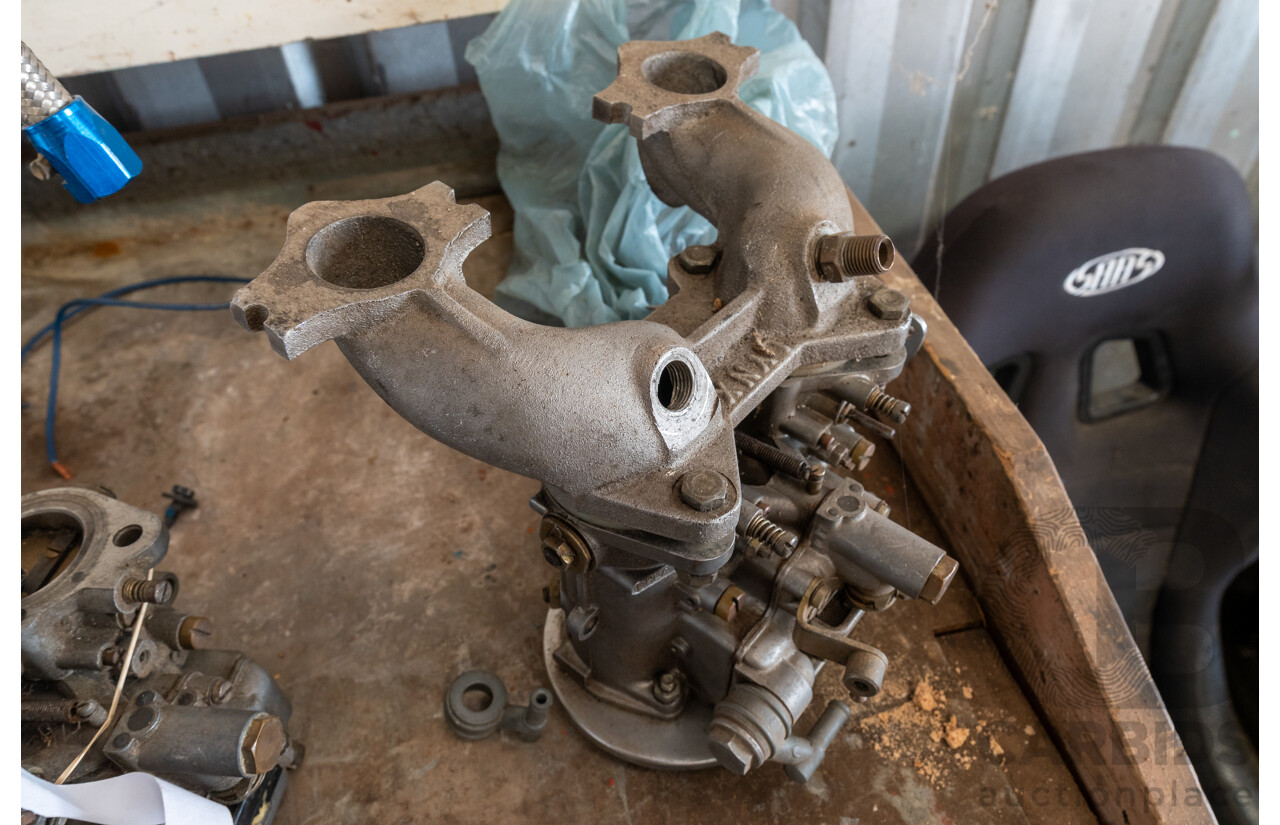 Pair of DELLORTO DHLA45 Carburetors with Lynx Attachment