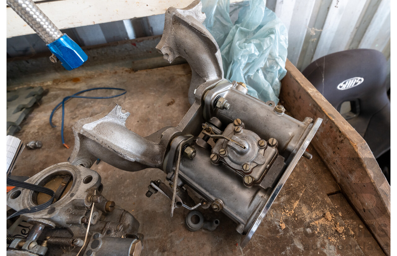 Pair of DELLORTO DHLA45 Carburetors with Lynx Attachment