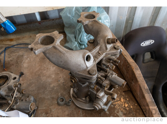 Pair of DELLORTO DHLA45 Carburetors with Lynx Attachment