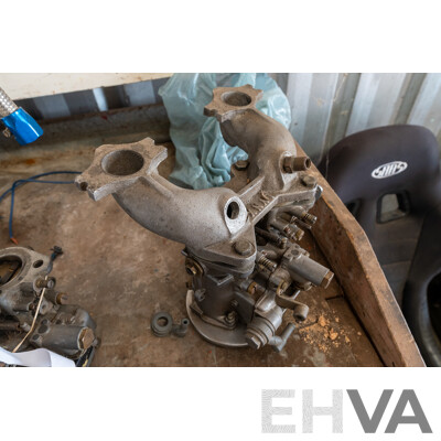 Pair of DELLORTO DHLA45 Carburetors with Lynx Attachment