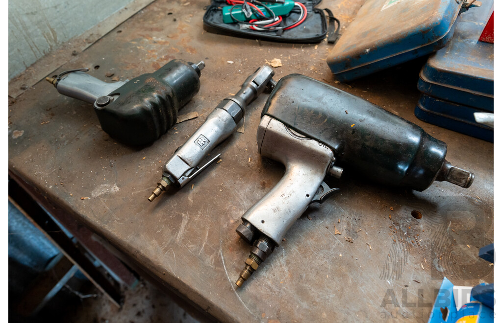 Collection of Three Pneumatic Workshop Rattle Tools