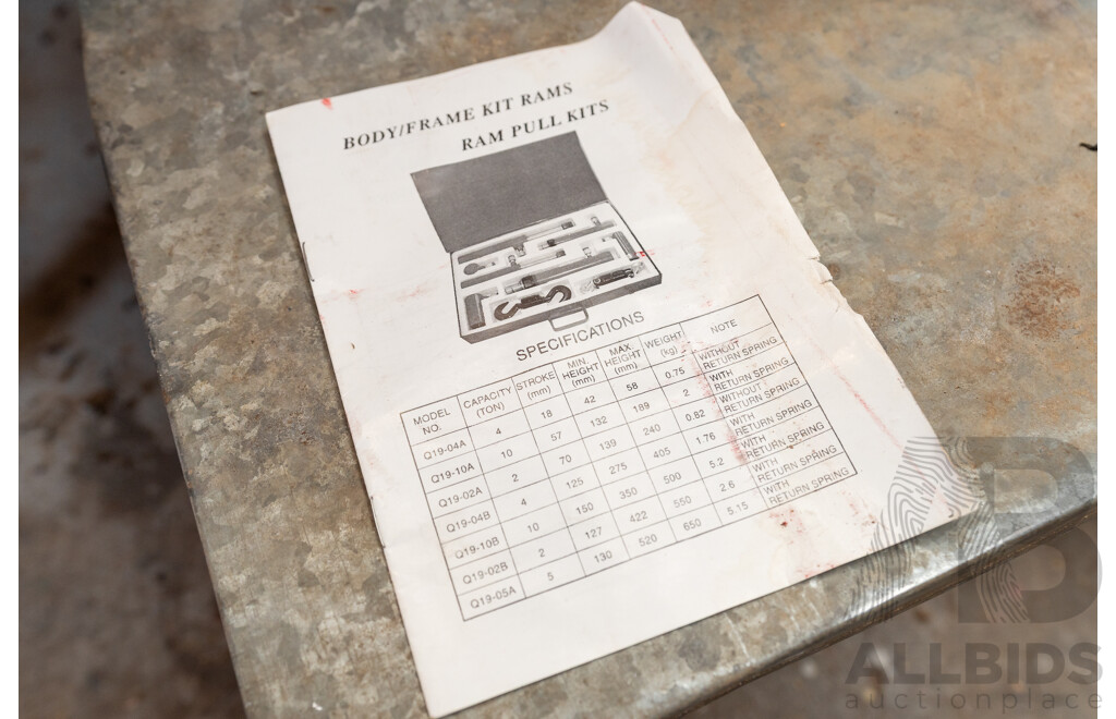 Cased 10 Tonne Pull Back Ram Pull Kit