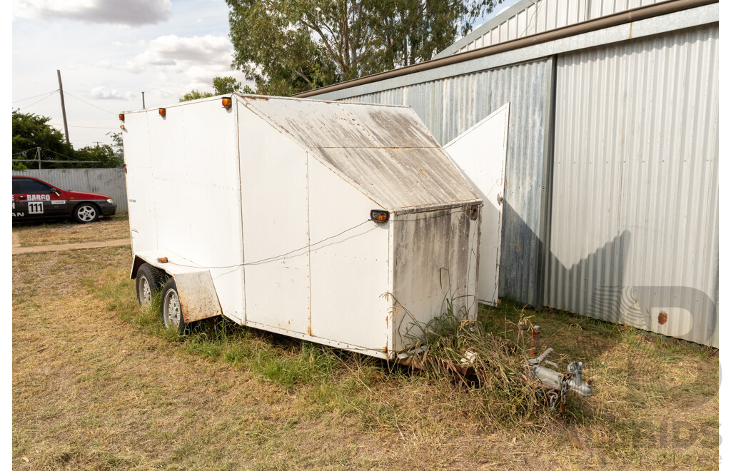 Enclosed Sheet Metal Trailer with Fold Down Tailgate