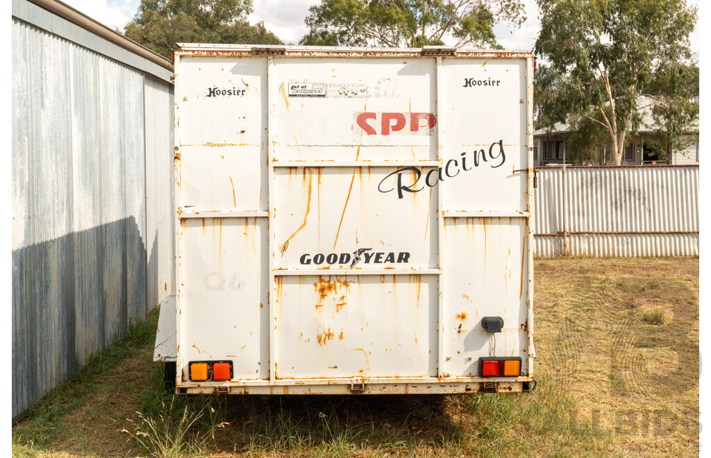 Enclosed Sheet Metal Trailer with Fold Down Tailgate