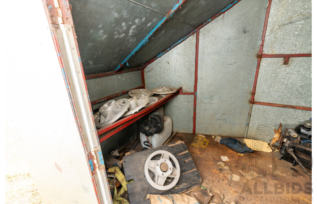 Enclosed Sheet Metal Trailer with Fold Down Tailgate