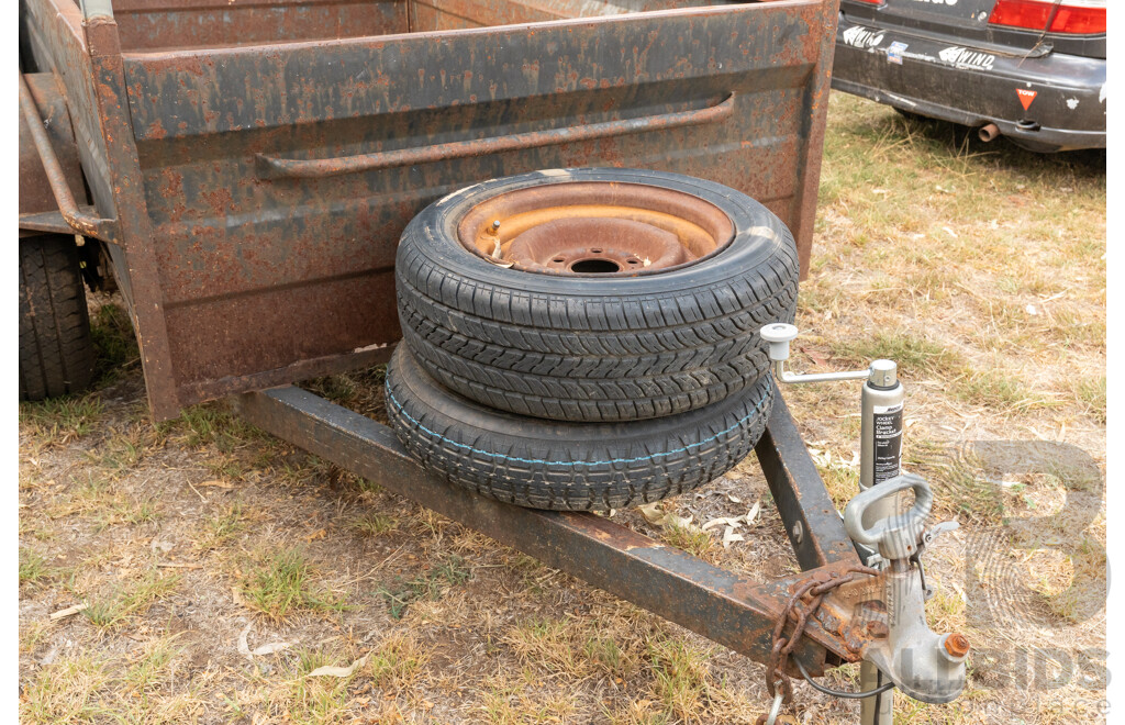 Circa 1988 7x4 High Side Box Trailer