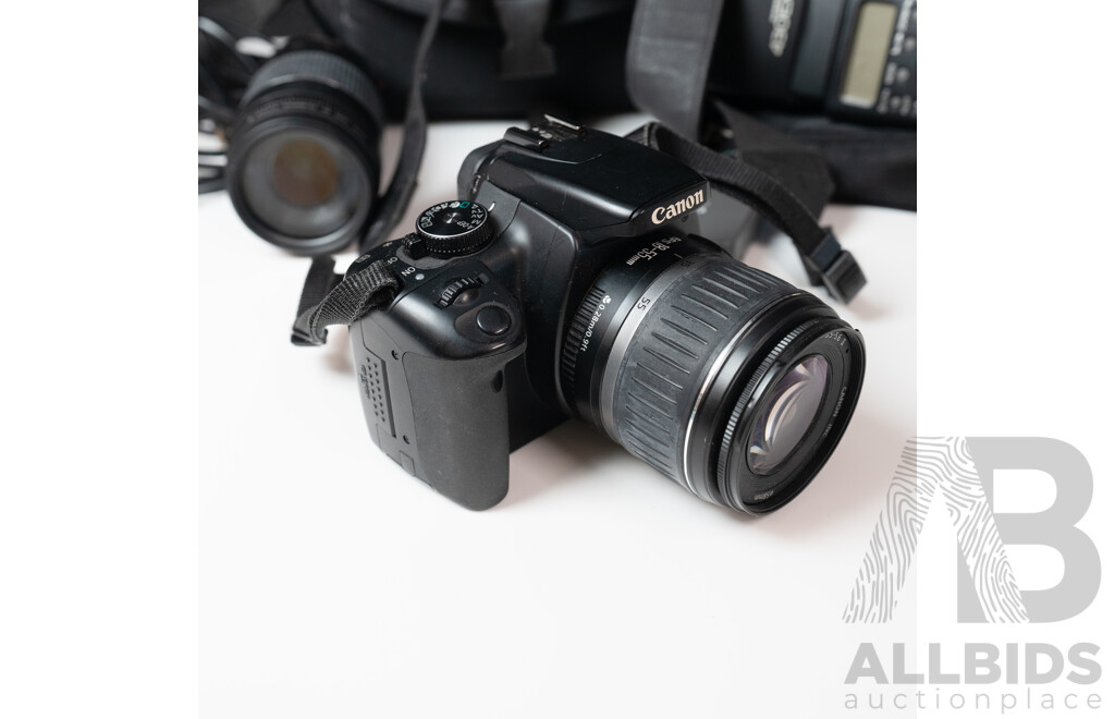 Canon EOS 400D Digital SLR Camera Kit with Canon Lenses, Speedlite Flash and Carry Bag