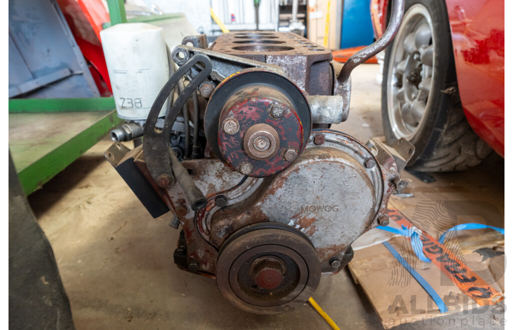 1.8 Litre Inline Four Engine Block and Four Speed Manual Gearbox