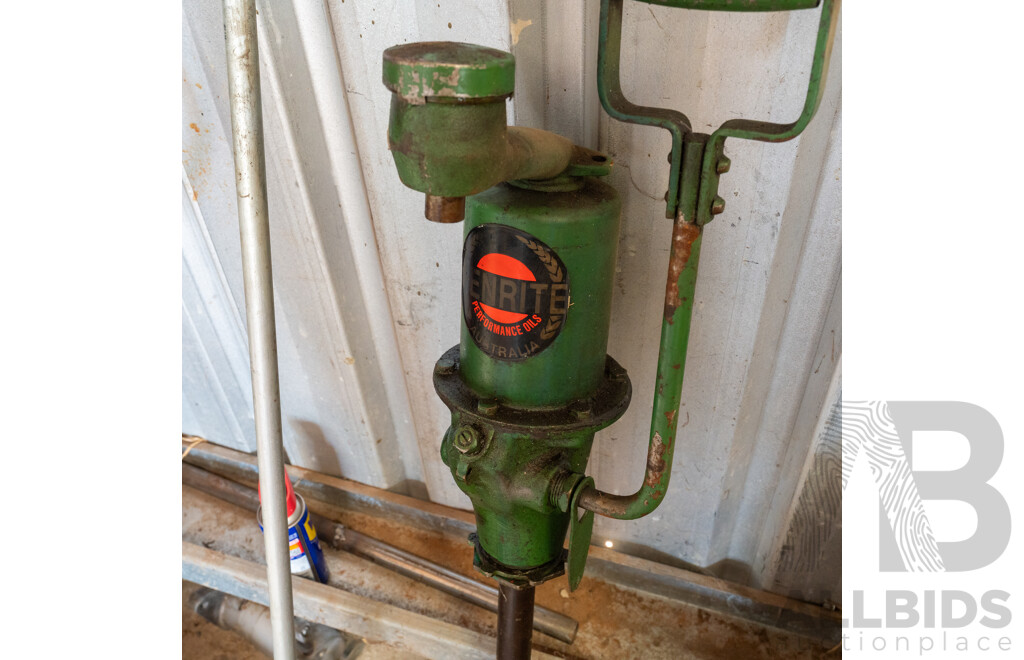 Vintage Penrite 60 Litre Drum Pump with 205 Litre Hand Pump