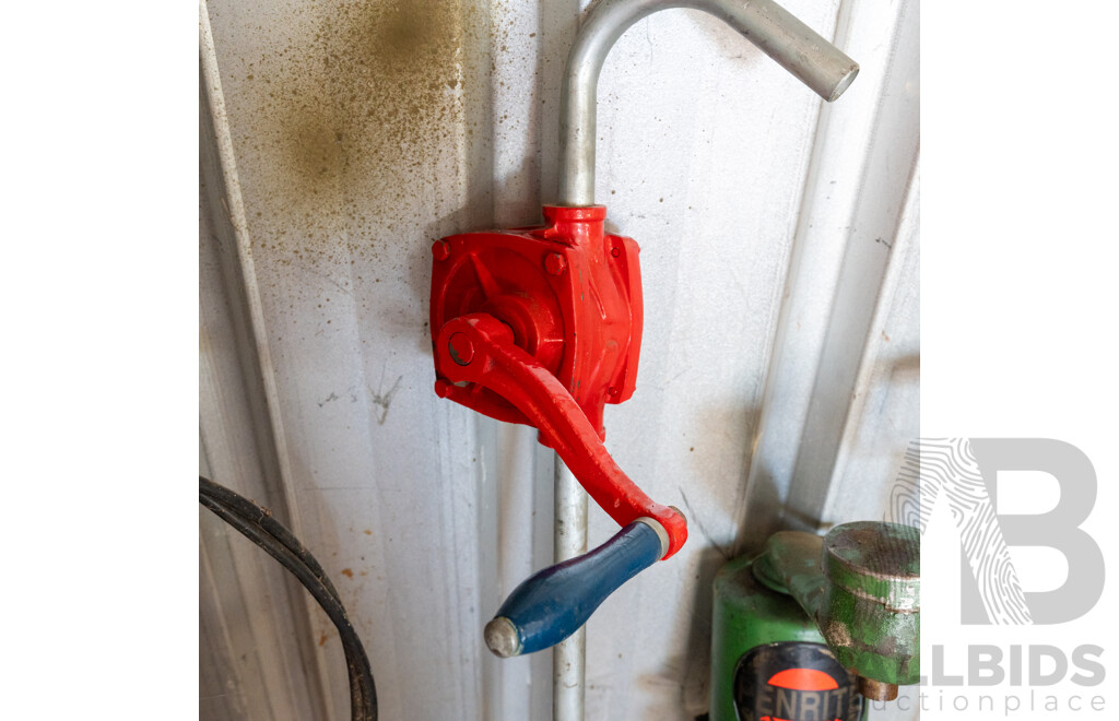 Vintage Penrite 60 Litre Drum Pump with 205 Litre Hand Pump