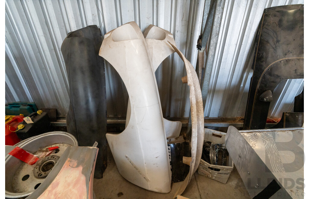 Collection of Three Fibreglass MGB Front Quarter Guards