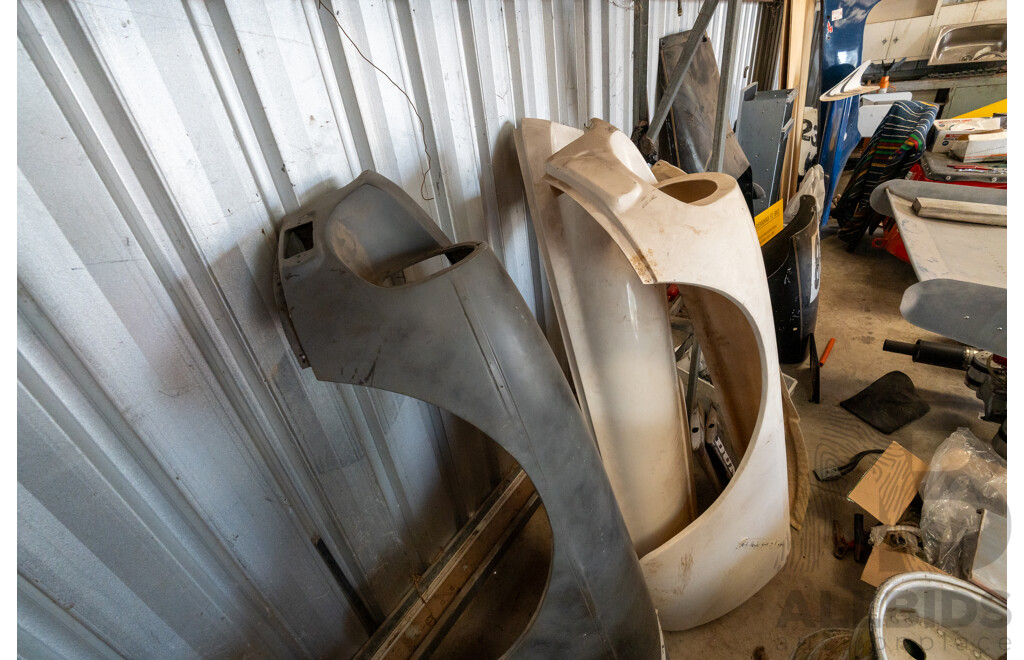 Collection of Three Fibreglass MGB Front Quarter Guards