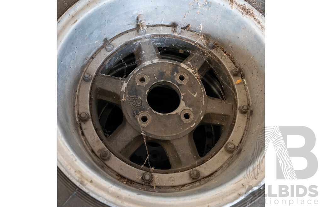 Set of Four Three Piece 13 Inch Four Stud Racing Wheels 4x108