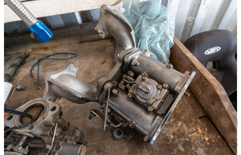 Pair of DELLORTO DHLA45 Carburetors with Lynx Attachment