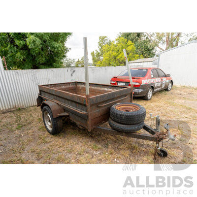 Circa 1988 7x4 High Side Box Trailer