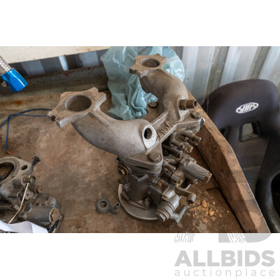 Pair of DELLORTO DHLA45 Carburetors with Lynx Attachment