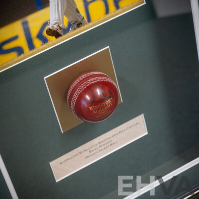 Ricky Ponting Framed Signed Cricket Ball Display