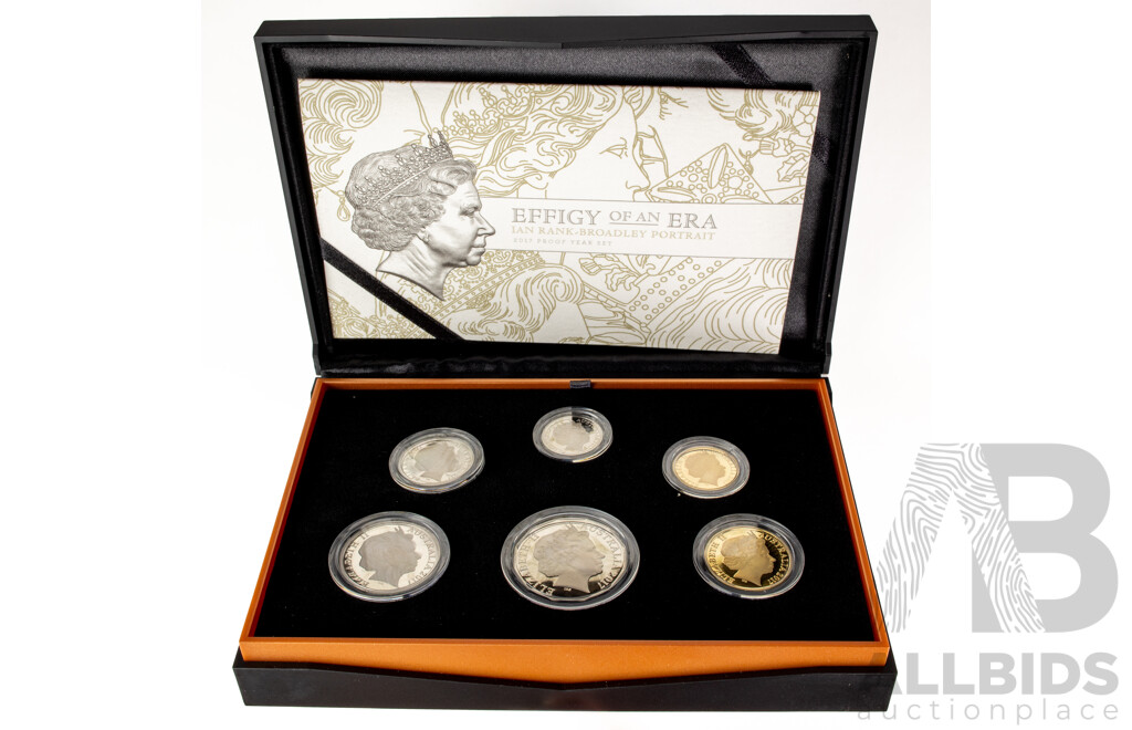 Australian RAM 2017 Six Proof Coin Set, QE2 Effigy of an Era