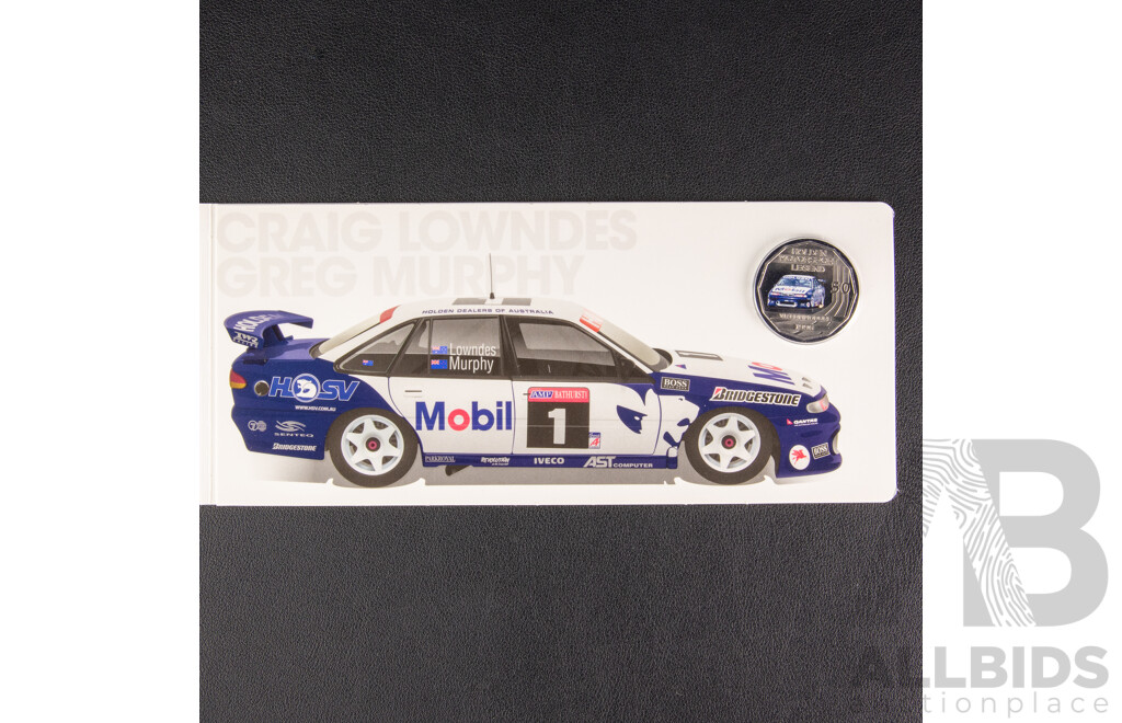 Australian RAM 2018 Six Coloured Fifty Cent Coin Set, Holden High Octane, Australia's Motor Sport Legends