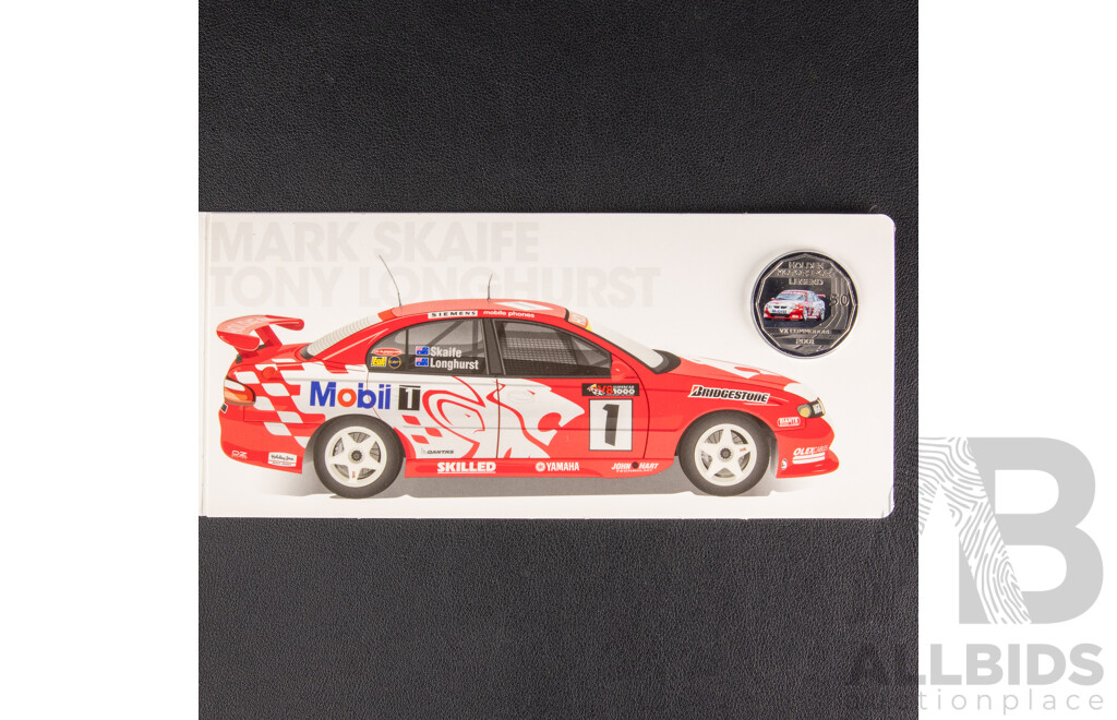 Australian RAM 2018 Six Coloured Fifty Cent Coin Set, Holden High Octane, Australia's Motor Sport Legends