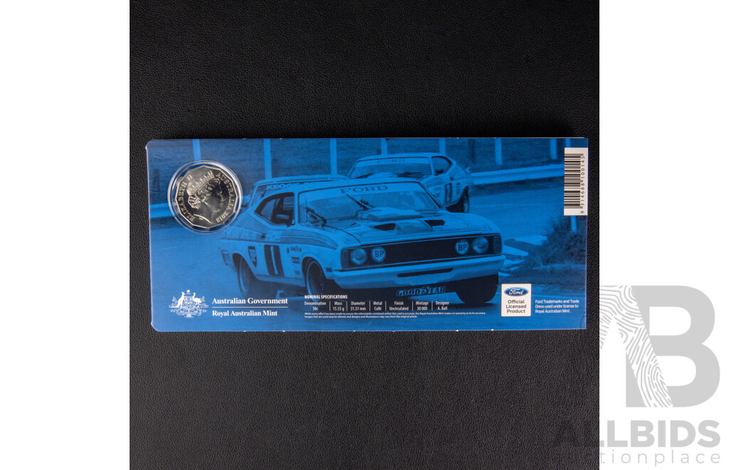 Australian RAM 2018 Six Coloured Fifty Cent Coin Set, Ford High Octane, Australia's Motor Sport Legends