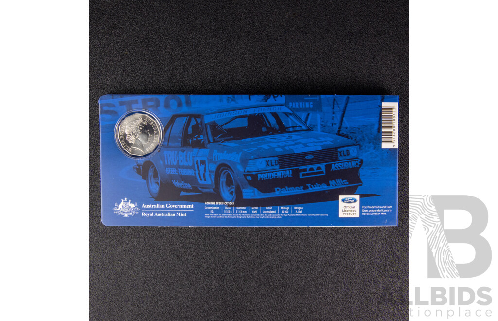 Australian RAM 2018 Six Coloured Fifty Cent Coin Set, Ford High Octane, Australia's Motor Sport Legends