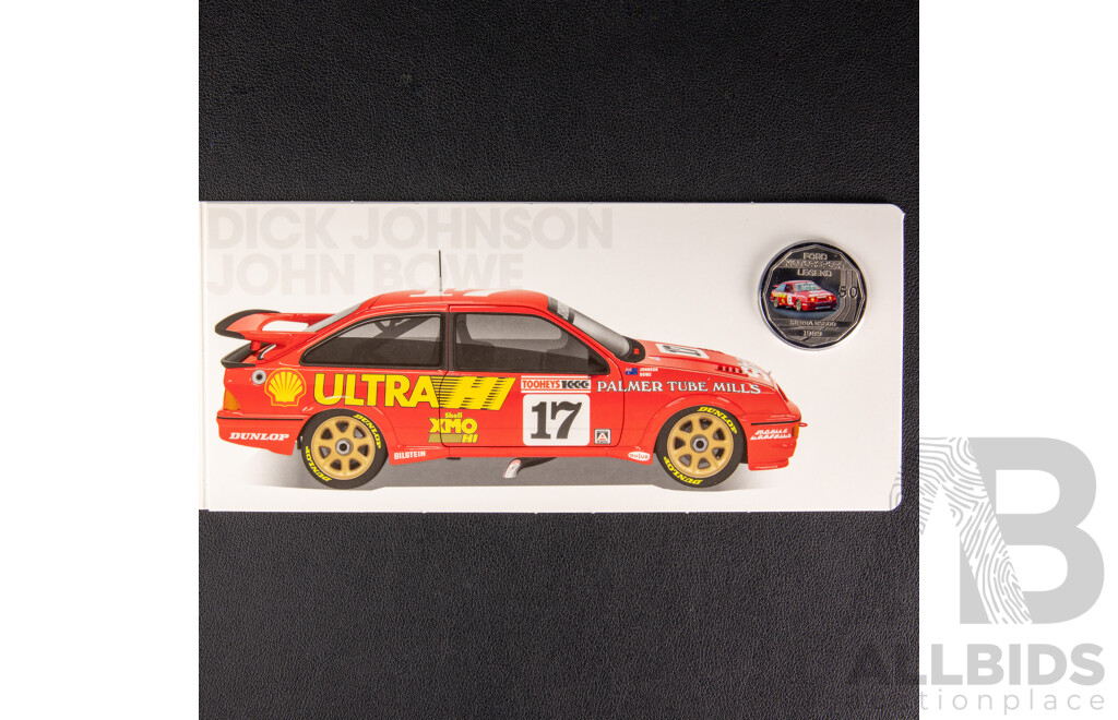 Australian RAM 2018 Six Coloured Fifty Cent Coin Set, Ford High Octane, Australia's Motor Sport Legends