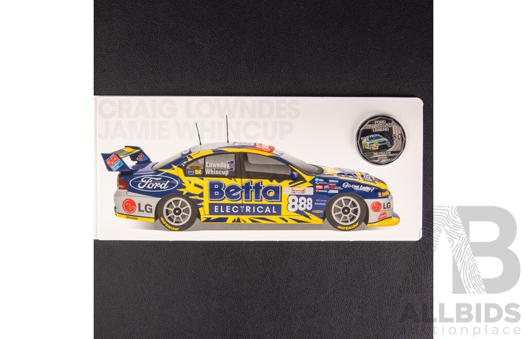 Australian RAM 2018 Six Coloured Fifty Cent Coin Set, Ford High Octane, Australia's Motor Sport Legends