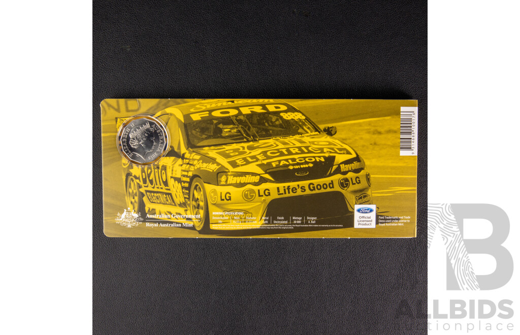 Australian RAM 2018 Six Coloured Fifty Cent Coin Set, Ford High Octane, Australia's Motor Sport Legends