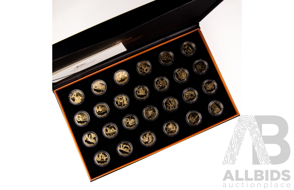 Australian RAM 2021 Proof Twenty Six One Dollar Coin Boxed Set, The Great Aussie Coin Hunt