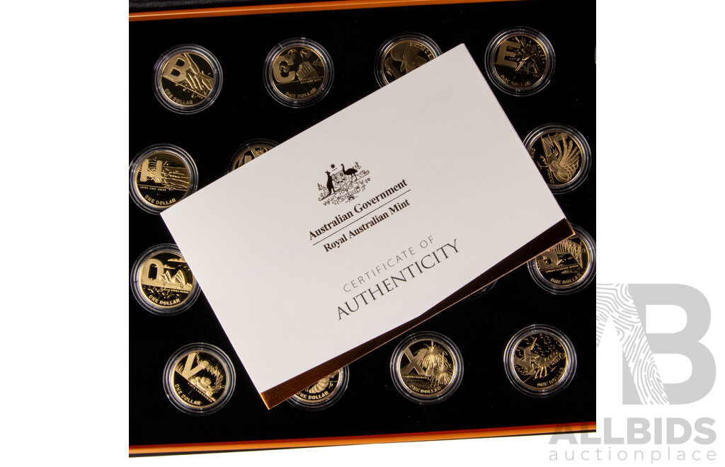 Australian RAM 2021 Proof Twenty Six One Dollar Coin Boxed Set, The Great Aussie Coin Hunt