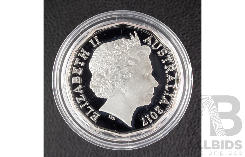 Australian RAM 2017 Silver Proof Fifty Cent Coin, Royal 70th Wedding Anniversary .999