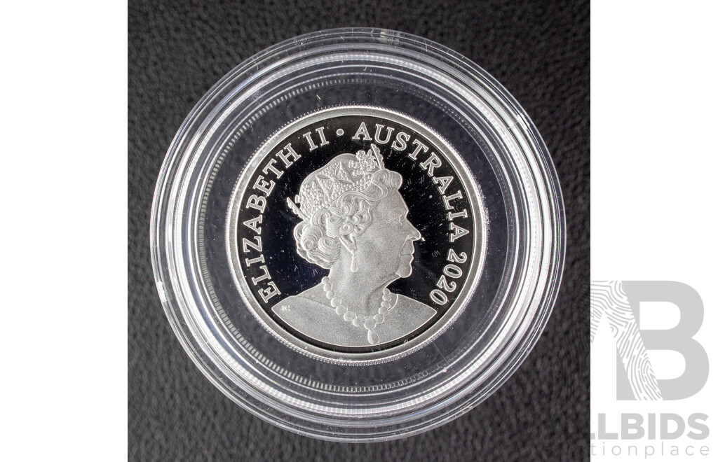Australian RAM 2020 Silver Proof One Dollar Coin, Qantas Centenary Celebrating One Hundred Years 1920-2020 .999