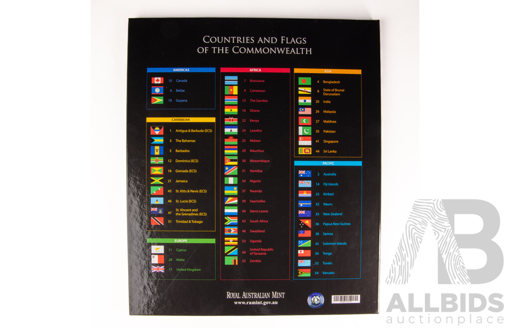 Royal Australian Mint 2012 Coins of the Commonwealth Set