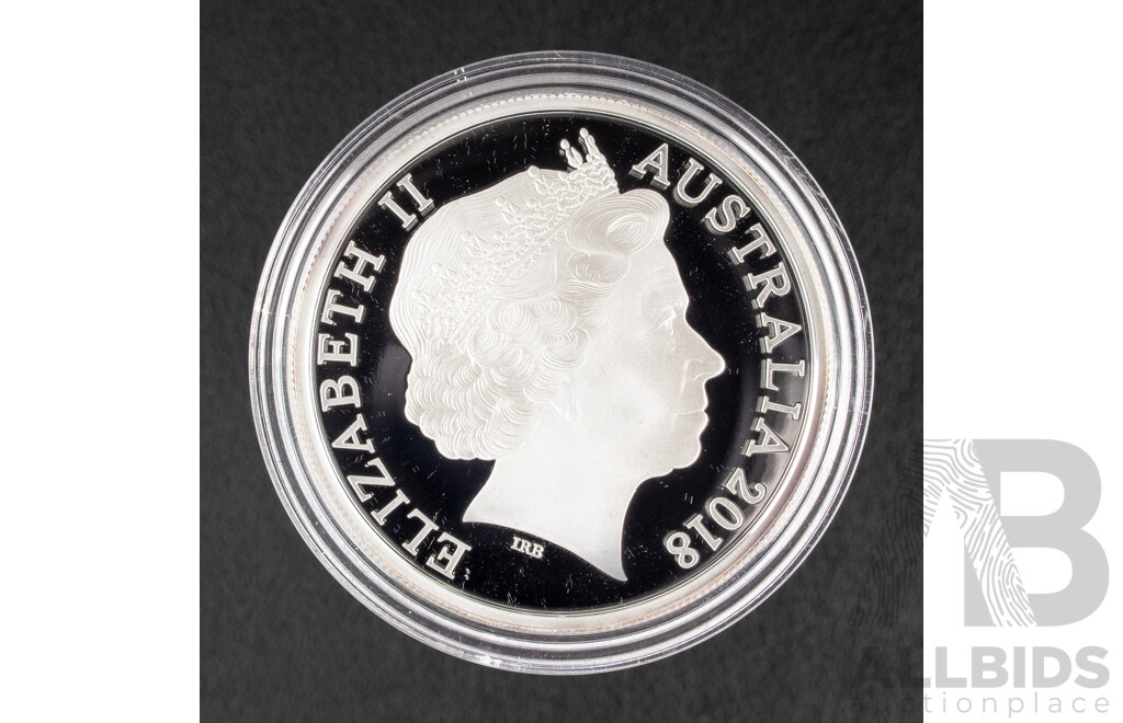 Australian RAM 2018 Silver Proof Five Dollar Coin, Sir John Monash - Scholar, Engineer, Soldier, Nation Builder .999