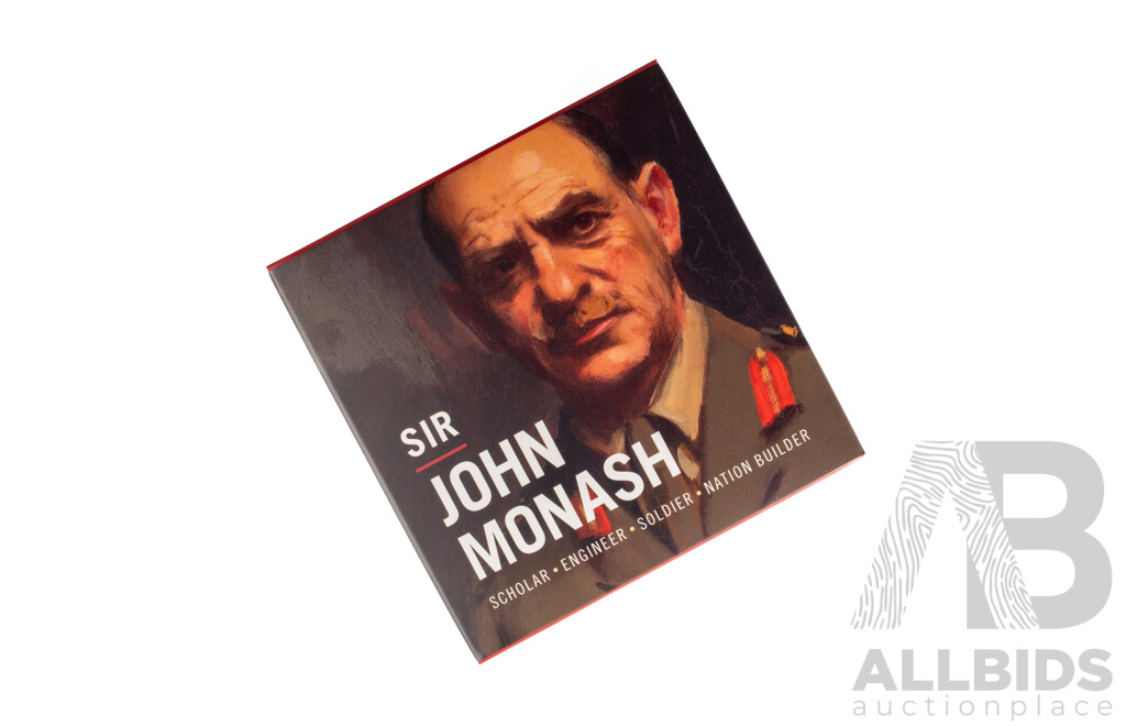 Australian RAM 2018 Silver Proof Five Dollar Coin, Sir John Monash - Scholar, Engineer, Soldier, Nation Builder .999