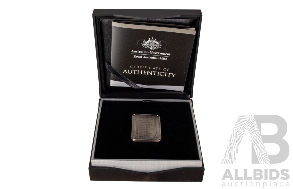 Australian RAM 2015 Silver Five Dollar Rectangular Coin, 800th Anniversary of the Magna Carta .999