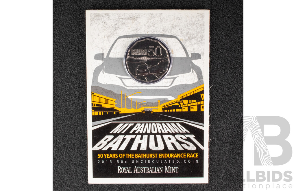 Australian RAM 2013 Fifty Cent Coin, Mt Panorama 50 Years of the Bathurst Endurance Race