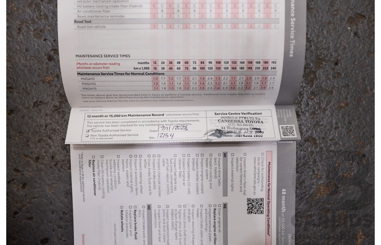 09/2022 Toyota Corolla Cross GX Hybrid MXGH10R 4D Wagon Eclipse Black 2.0L - 146kW Hybrid