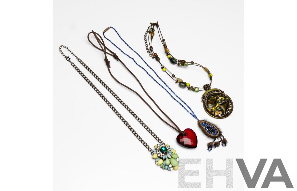 Collection of Vintage and Ethnic Necklaces - Lot of 4