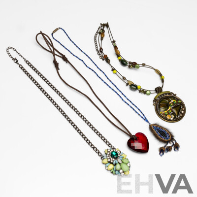 Collection of Vintage and Ethnic Necklaces - Lot of 4