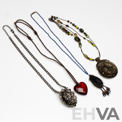 Collection of Vintage and Ethnic Necklaces - Lot of 4