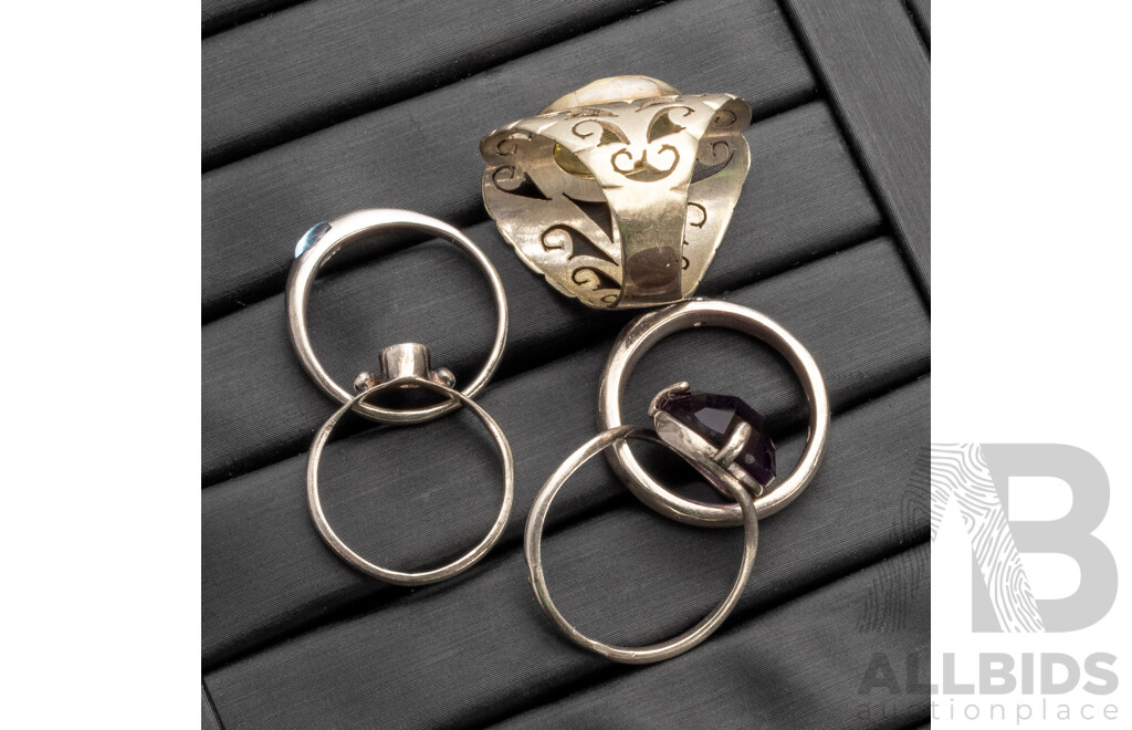 925 Sterling Silver Ring Bundle. Lot of 5 - 13.42gms