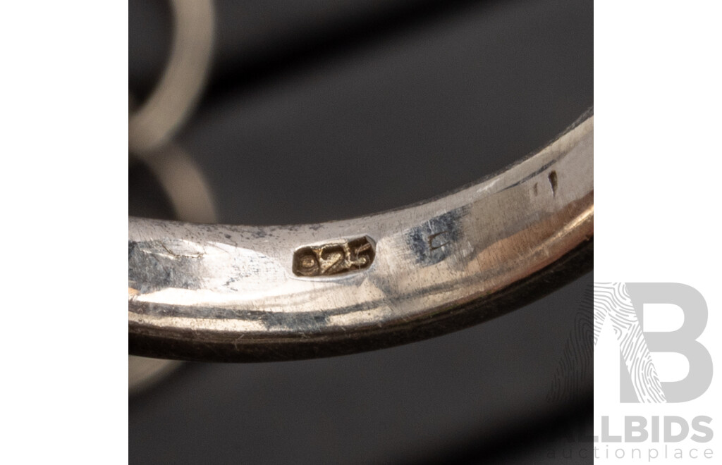 925 Sterling Silver Ring Bundle. Lot of 5 - 13.42gms