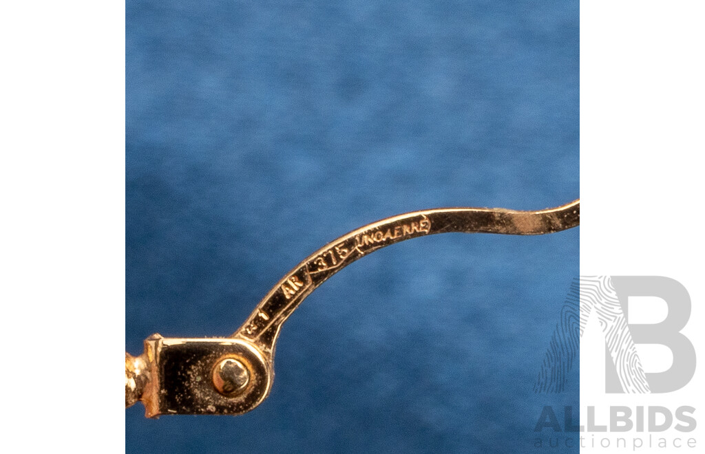 9ct Yellow Gold Huggies With Heart Shaped Design