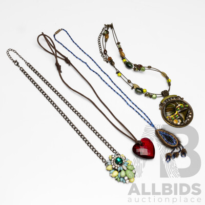 Collection of Vintage and Ethnic Necklaces - Lot of 4