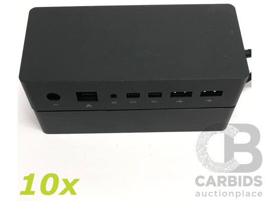 Microsoft (1661) Surface Dock w/ Power Supply - Lot of Ten